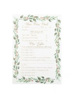 Grande Lettre Au Père Noël Avec Enveloppe Tradi Chic 21 X 28,5cm