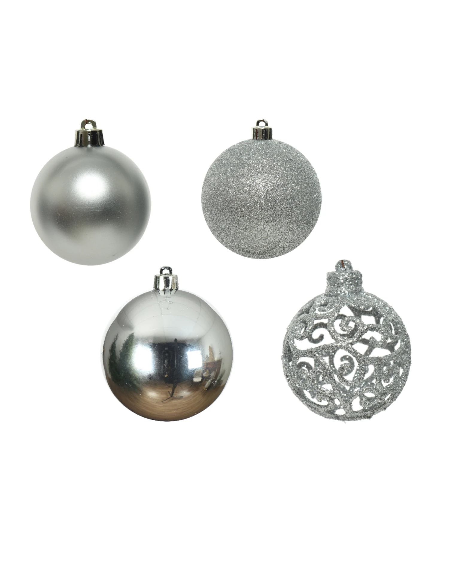 16 Petites Boules De Noël Argentées 6 Cm 3 16 Petites Boules De Noël Argentées 6 Cm