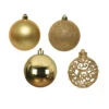 16 Petites Boules De Noël Dorées 6 Cm -Decoration Magasin kit 16 boules pour sapins tons dores 336497 2