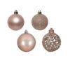 16 Petites Boules De Noël Rose Gold 6 Cm -Decoration Magasin kit 16 boules pour sapins tons roses 336503 2