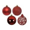 16 Petites Boules De Noël Rouges 6 Cm