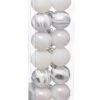 12 Mini Boules De Noël Blanches Et Argentées 4 Cm 1 12 Mini Boules De Noël Blanches Et Argentées 4 Cm -Decoration Magasin kit boules de noel argent 12 pieces 335899