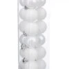 18 Mini Boules De Noël Blanches 3 Cm -Decoration Magasin kit boules de noel blanches 18 pieces 335915