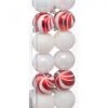 12 Mini Boules De Noël Blanches Et Rouges 4 Cm 2 12 Mini Boules De Noël Blanches Et Rouges 4 Cm -Decoration Magasin kit boules de noel blanches et rouges 12 pieces 335907
