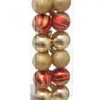 12 Mini Boules De Noël Rouges Et Dorées 4 Cm -Decoration Magasin kit boules de noel dorees et rouges 12 pieces 335909