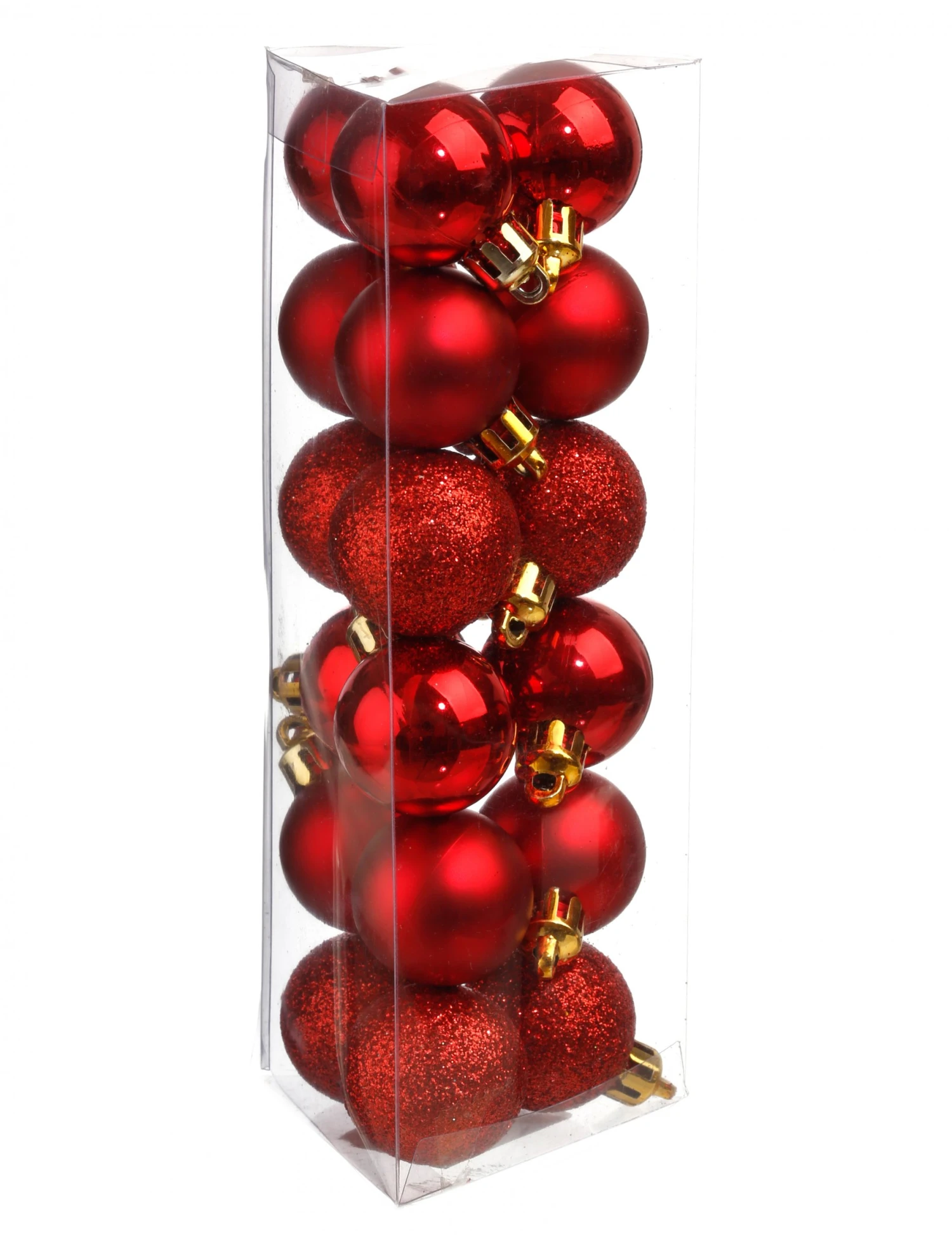 18 Mini Boules De Noël Rouges 3 Cm 3 18 Mini Boules De Noël Rouges 3 Cm