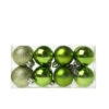 16 Mini Boules De Noël Vertes 4 Cm -Decoration Magasin kit boules de sapin vert 16 pieces 336481