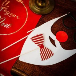 Kit Photobooth Joyeux Noël Rayé 10 Pièces -Decoration Magasin kit photobooth joyeux noel tradi 10 accessoires 325540 3