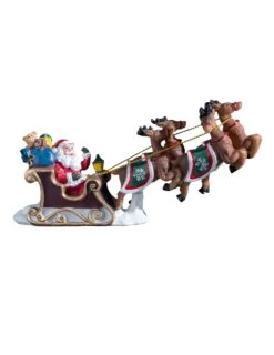 Père Noël Sur Son Traineau 15 Cm