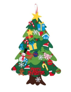 Sapin De Noël Avec Décorations à Accrocher 67 X 100 Cm