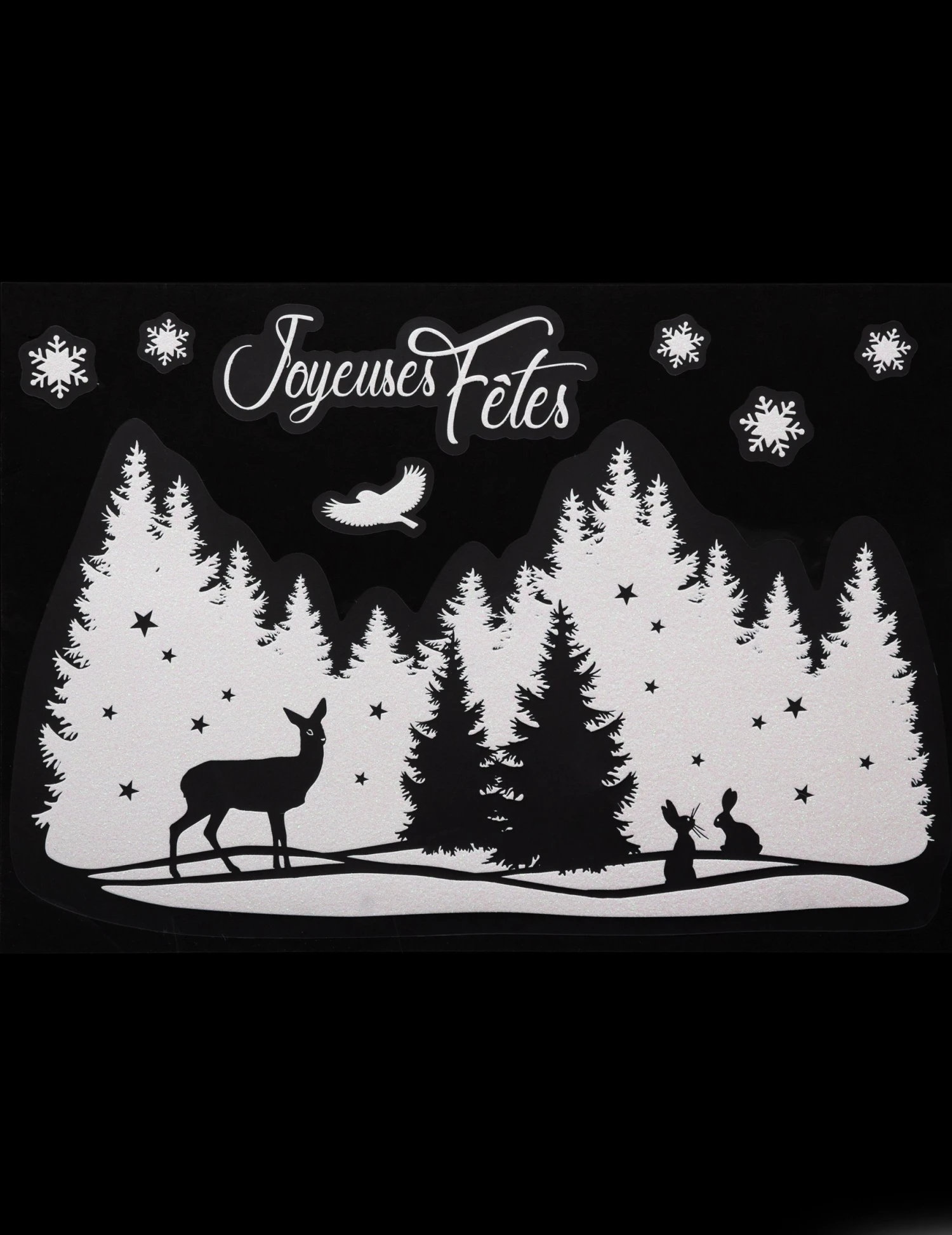 Sticker Pour Vitre Paysage De Noël 29 X 40 Cm 3 Sticker Pour Vitre Paysage De Noël 29 X 40 Cm