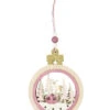 Suspension Boule En Bois Village De Noël Rose 11,9 X 9 X 1 Cm -Decoration Magasin suspension boule en bois village de noel rose 11 9 x 9 x 1 cm 337213