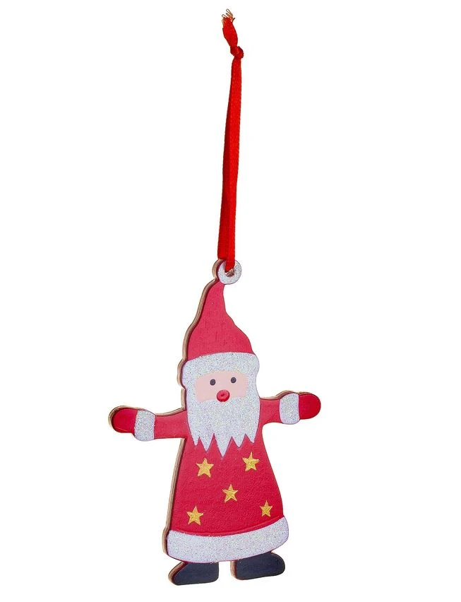 Suspension Père Noël En Bois 12 Cm 3 Suspension Père Noël En Bois 12 Cm