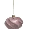 Boule De Noël Forme Goutte Et Spirales Rose Et Or 10 Cm -Decoration Magasin suspension sapin goutte rose 10cm 336217