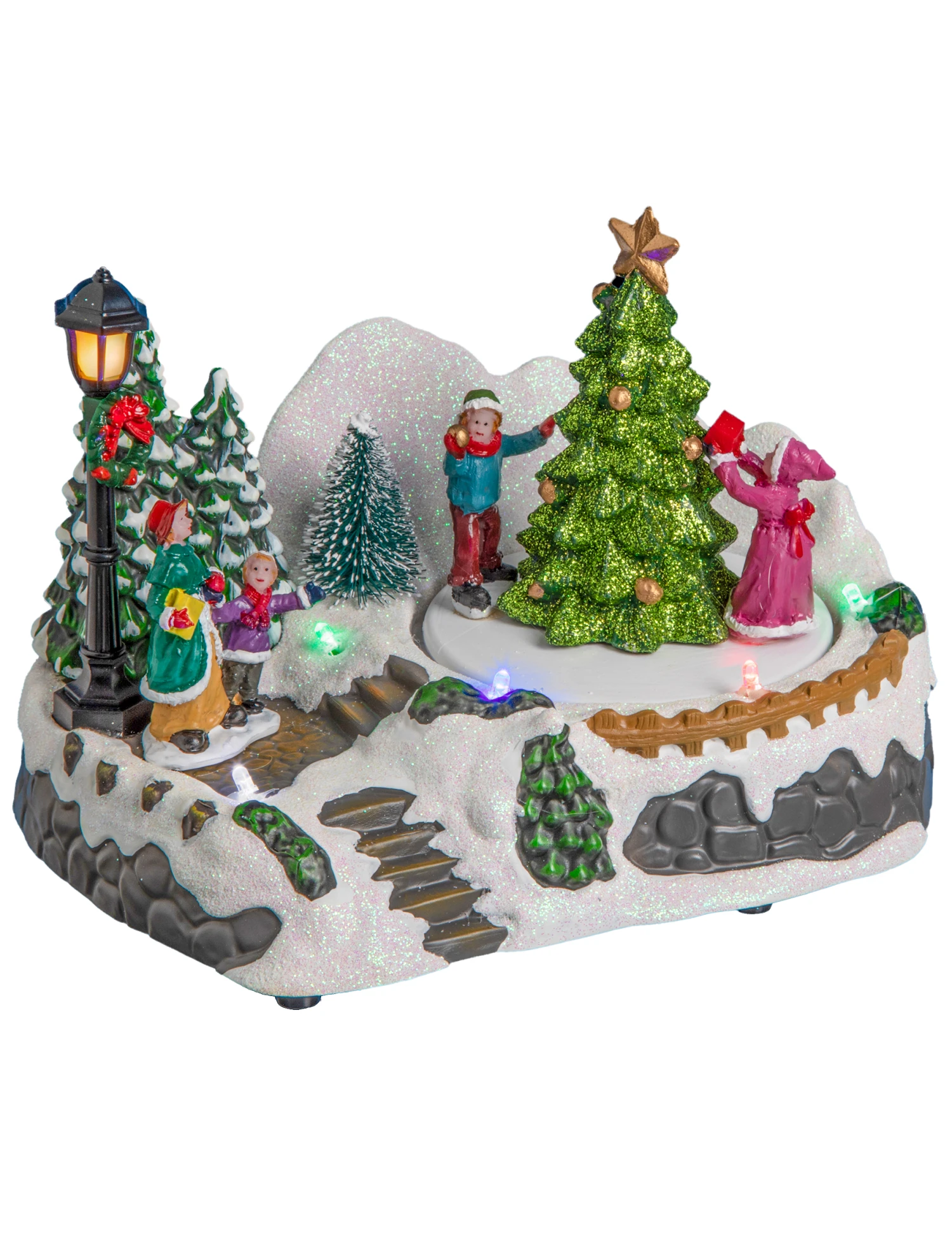 Village De Noël Lumineux Sapin 18 X 12 X 13 Cm 3 Village De Noël Lumineux Sapin 18 X 12 X 13 Cm